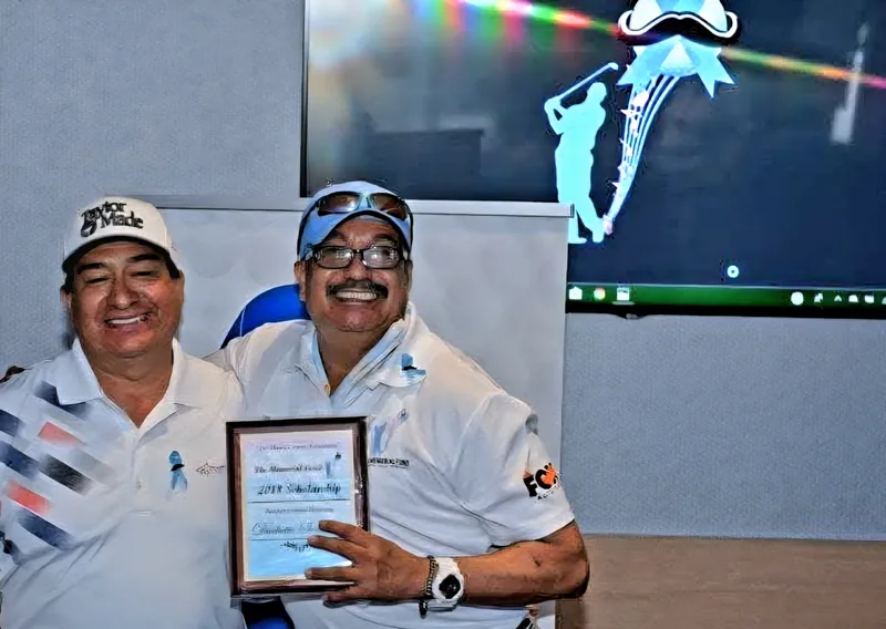 A recipient with the Fund's 2019 scholarship award